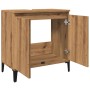 Mueble de lavabo madera de ingeniería roble artisan 58x33x60 cm de , Tocadores de baño - Ref: Foro24-857118, Precio: 56,65 €,...