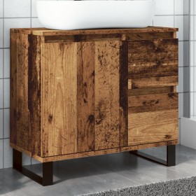 Mueble de lavabo madera de ingeniería envejecida