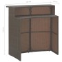 3-teiliges Garten-Bar-Set und braune Kissen aus synthetischem Rattan von vidaXL, Gartensets - Ref: Foro24-3094806, Preis: 338...