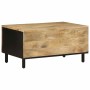 Mesa de centro madera maciza de mango rugosa negro 80x50x40 cm | Foro24|Onlineshop| Casa, Jardín y Más Foro24.es