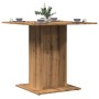 Mesa de comedor madera de ingeniería roble artisan 80x80x75 cm de , Mesas de cocina y de comedor - Ref: Foro24-855811, Precio...