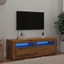 Mueble de TV luces LED madera roble artisan 120x35x40 cm | Foro24|Onlineshop| Casa, Jardín y Más Foro24.es