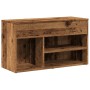 Banco zapatero madera de ingeniería negro 80x30x45 cm de , Zapateros y organizadores de calzado - Ref: Foro24-856756, Precio:...