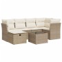 Set sofás de jardín 7 piezas y cojines ratán sintético beige | Foro24|Onlineshop| Casa, Jardín y Más Foro24.es