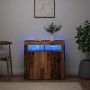 Aparador con luces LED madera ingeniería envejecida 80x35x75 cm von , Sideboards - Ref: Foro24-856361, Preis: 103,58 €, Rabat...