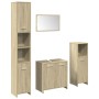 Juego de muebles de baño 4 pzas contrachapada roble Sonoma de , Muebles de baño - Ref: Foro24-3324968, Precio: 165,59 €, Desc...