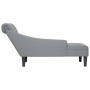 Tumbona con almohada y reposabrazo derecho tela gris claro by , Daybeds - Ref: Foro24-4009843, Price: 168,29 €, Discount: %