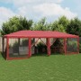 Carpa para fiestas con 12 paredes de malla HDPE rojo 8x4 m | Foro24|Onlineshop| Casa, Jardín y Más Foro24.es