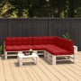 Kissen für Palettensofa 7 Stück rot von vidaXL, Kissen für Stühle und Sofas - Ref: Foro24-314594, Preis: 165,83 €, Rabatt: %