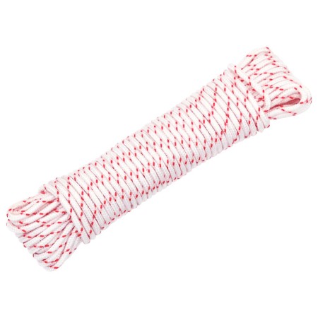 Cordón de arranque nailon blanco y rojo Ø3 mm 10 m | Foro24|Onlineshop| Casa, Jardín y Más Foro24.es