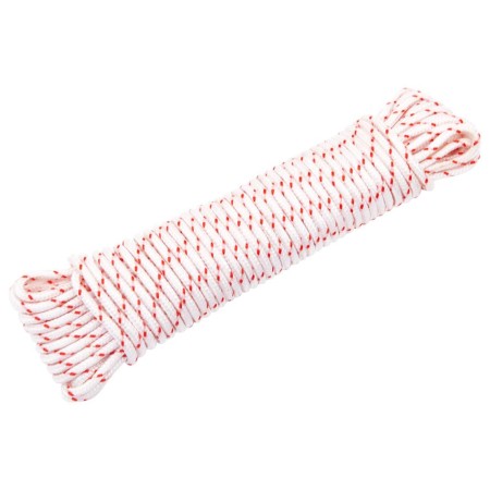 Cordón de arranque nailon blanco y rojo Ø5 mm 10 m by , Ropes and metal cords - Ref: Foro24-4100613, Price: 10,71 €, Discount: %