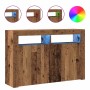 Aparador con LED madera ingeniería envejecida 115,5x30x75 cm by , Sideboards - Ref: Foro24-856363, Price: 132,72 €, Discount: %