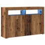 Aparador con LED madera ingeniería envejecida 115,5x30x75 cm by , Sideboards - Ref: Foro24-856363, Price: 132,72 €, Discount: %