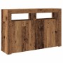 Aparador con LED madera ingeniería envejecida 115,5x30x75 cm by , Sideboards - Ref: Foro24-856363, Price: 132,72 €, Discount: %