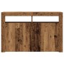 Aparador con LED madera ingeniería envejecida 115,5x30x75 cm by , Sideboards - Ref: Foro24-856363, Price: 132,72 €, Discount: %