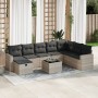 Set muebles jardín 9 pzas y cojines ratán sintético gris claro by , Garden sets - Ref: Foro24-3325448, Price: 646,52 €, Disco...