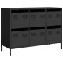 Aparador de acero laminado en frío negro 101,5x39x73,5 cm von , Sideboards - Ref: Foro24-851262, Preis: 250,53 €, Rabatt: %