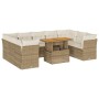 Juego de sofás jardín con cojines beige 10 pzas ratán sintético von , Gartensets - Ref: Foro24-3326970, Preis: 763,04 €, Raba...