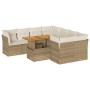 Set de sofás de jardín con cojines 9 pzas ratán sintético beige von , Gartensets - Ref: Foro24-3326907, Preis: 820,82 €, Raba...