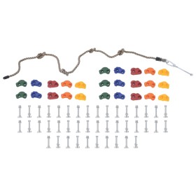 Climbing holds with rope 25 pieces multicolor by vidaXL, Climbing - Ref: Foro24-93174, Price: 58,52 €, Discount: %