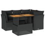 Set de muebles de jardín 5 pzas y cojines ratán sintético negro by , Garden sets - Ref: Foro24-3326918, Price: 405,94 €, Disc...