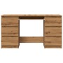 Escritorio madera de ingeniería roble artisan 140x50x77 cm de , Escritorios - Ref: Foro24-855961, Precio: 187,02 €, Descuento: %