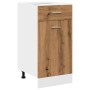 Armario inferior cajón madera roble artisan 40x46x81,5 cm de , Armarios de cocina - Ref: Foro24-856084, Precio: 74,55 €, Desc...