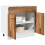 Armario inferior cajón madera envejecida 80x46x81,5 cm de , Armarios de cocina - Ref: Foro24-856092, Precio: 101,68 €, Descue...