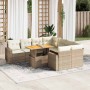 Set de sofás de jardín con cojines 9 pzas ratán sintético beige von , Gartensets - Ref: Foro24-3327019, Preis: 883,28 €, Raba...