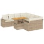 Set de sofás de jardín con cojines 9 pzas ratán sintético beige von , Gartensets - Ref: Foro24-3327019, Preis: 883,28 €, Raba...