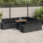 Set de sofás de jardín 11 pzas y cojines ratán sintético negro | Foro24|Onlineshop| Casa, Jardín y Más Foro24.es