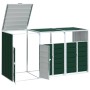 Cobertizo de 3 contenedores basura acero verde 216x81x115 cm by , Waste container supports - Ref: Foro24-4006179, Price: 205,...