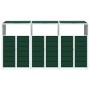 Cobertizo de 3 contenedores basura acero verde 216x81x115 cm by , Waste container supports - Ref: Foro24-4006179, Price: 205,...