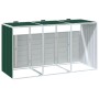 Cobertizo de 3 contenedores basura acero verde 216x81x115 cm by , Waste container supports - Ref: Foro24-4006179, Price: 205,...