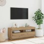 Mueble TV luces LED madera ingeniería roble artisan 100x35x40cm | Foro24|Onlineshop| Casa, Jardín y Más Foro24.es