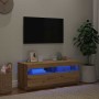 Mueble TV luces LED madera ingeniería roble artisan 100x35x40cm | Foro24|Onlineshop| Casa, Jardín y Más Foro24.es