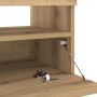 Mueble TV luces LED madera ingeniería roble artisan 100x35x40cm | Foro24|Onlineshop| Casa, Jardín y Más Foro24.es