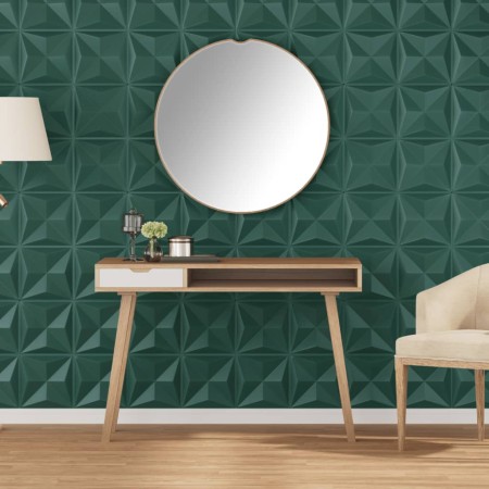 Paneles de pared 12 uds XPS origami verde 50x50 cm 3 m² | Foro24|Onlineshop| Casa, Jardín y Más Foro24.es