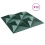 Paneles de pared 12 uds XPS origami verde 50x50 cm 3 m² | Foro24|Onlineshop| Casa, Jardín y Más Foro24.es