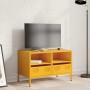 Mueble TV acero laminado en frío amarillo mostaza 68x39x43,5 cm de , Muebles TV - Ref: Foro24-851319, Precio: 138,63 €, Descu...