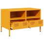 Mueble TV acero laminado en frío amarillo mostaza 68x39x43,5 cm de , Muebles TV - Ref: Foro24-851319, Precio: 138,63 €, Descu...