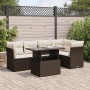 Set sofás de jardín 6 piezas y cojines ratán sintético marrón von , Gartensets - Ref: Foro24-3326164, Preis: 463,07 €, Rabatt: %