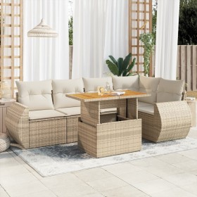 Juego de sofás jardín con cojines 6 pzas ratán sintético beige von , Gartensets - Ref: Foro24-3327264, Preis: 546,07 €, Rabat...