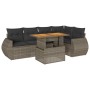 Set de muebles de jardín 6 pzas y cojines ratán sintético gris | Foro24|Onlineshop| Casa, Jardín y Más Foro24.es