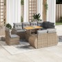 Set de sofás de jardín con cojines 9 pzas ratán sintético beige von , Gartensets - Ref: Foro24-3327279, Preis: 778,93 €, Raba...