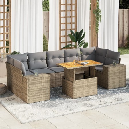 Set de sofás de jardín y cojines 8 piezas ratán sintético beige von , Gartensets - Ref: Foro24-3327349, Preis: 668,16 €, Raba...