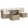 Juego de sofás jardín con cojines 6 pzas ratán sintético beige by , Garden sets - Ref: Foro24-3326139, Price: 469,15 €, Disco...