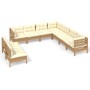 Gartenmöbel 9-teilig und Kissen aus honigbraunem Kiefernholz von vidaXL, Gartensets - Ref: Foro24-3096830, Preis: 817,55 €, R...