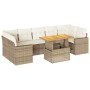 Set de sofás de jardín y cojines 8 piezas ratán sintético beige de , Conjuntos de jardín - Ref: Foro24-3327012, Precio: 643,6...