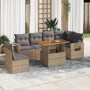 Set sofás de jardín 7 piezas y cojines ratán sintético beige | Foro24|Onlineshop| Casa, Jardín y Más Foro24.es